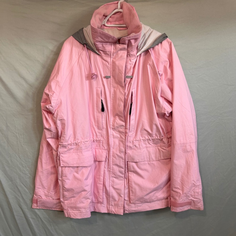 DG Pink Technical Ski Jacket Women Size 40 Hooded Gorpcore Utility Winter Coat